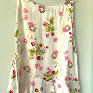 Rare vintage Betsey Johnson silk asymmetric skirt